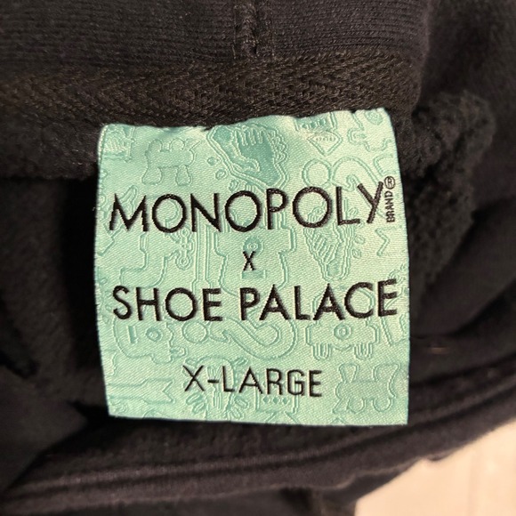 MONOPOLY Brand Rags to Riches Hoodie Mens X-Large Black "Pay Me" Graphic - Picture 6 of 7
